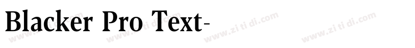 Blacker Pro Text字体转换